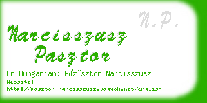 narcisszusz pasztor business card